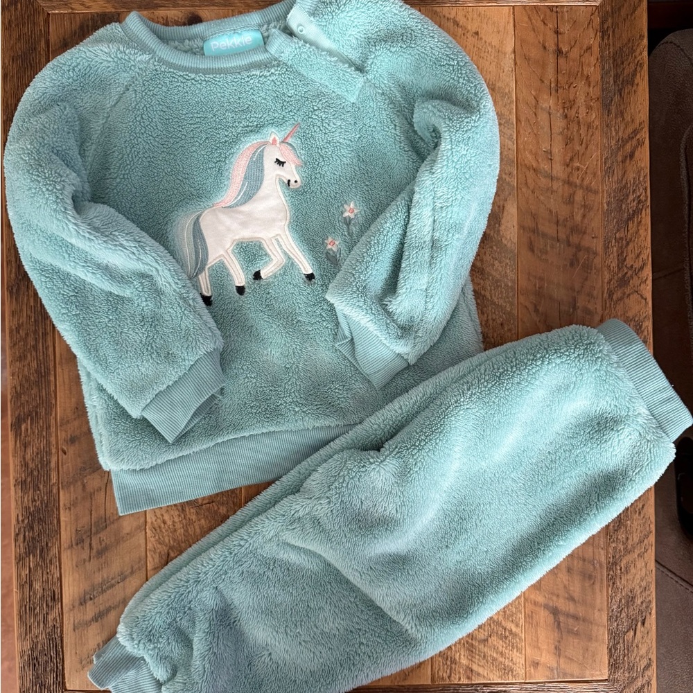 Cozy Mint Unicorn Set for Kids